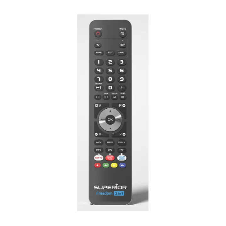 Télécommande universelle noire + câble USB noire pour 2 appareils