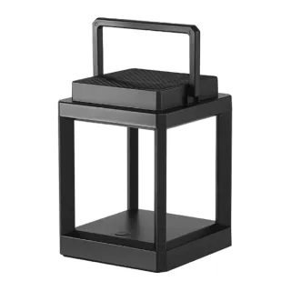 Lampe de table solaire/rechargeable SUNNY – Noire – Hauteur 13,5cm