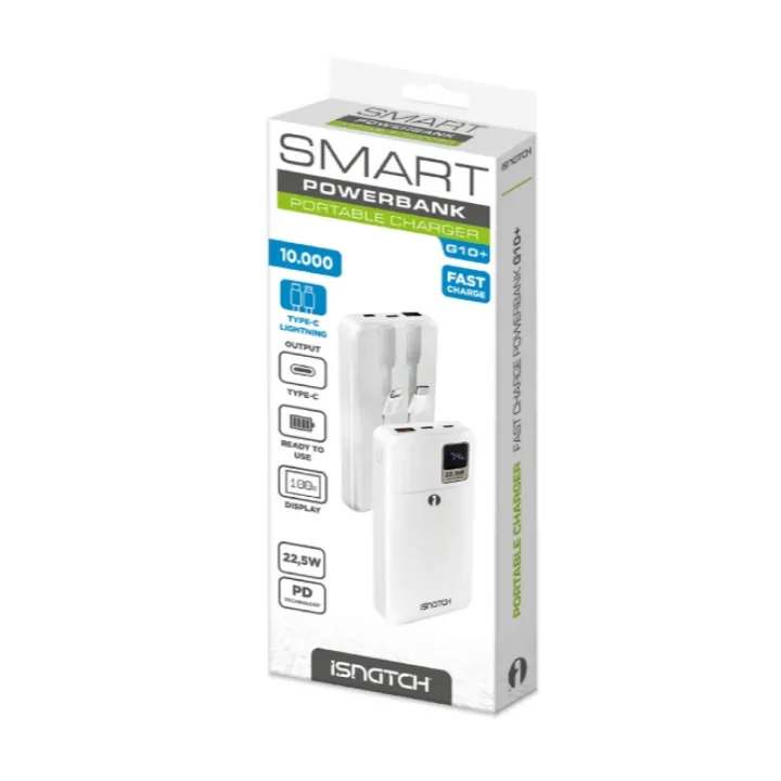 Powerbank G10+ 22,5w – 10000mAh Blanche