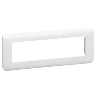 Plaque De Finition Horizontale Mosaic Pour 8 Modules Blanc