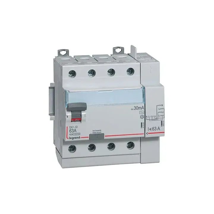 Interrupteur différentiel DX³-ID haut vis/haut auto 4P 400V~ 40A AC 30mA - 5 mod