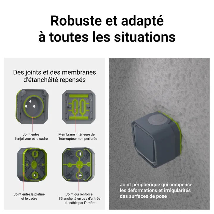 Interrupteur Bipolaire Plexo Composable Anthracite