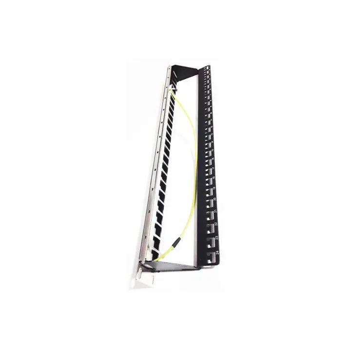 Panneau 19" 1U Nu 24 Ports+Support De Câble Porte Étiquette
