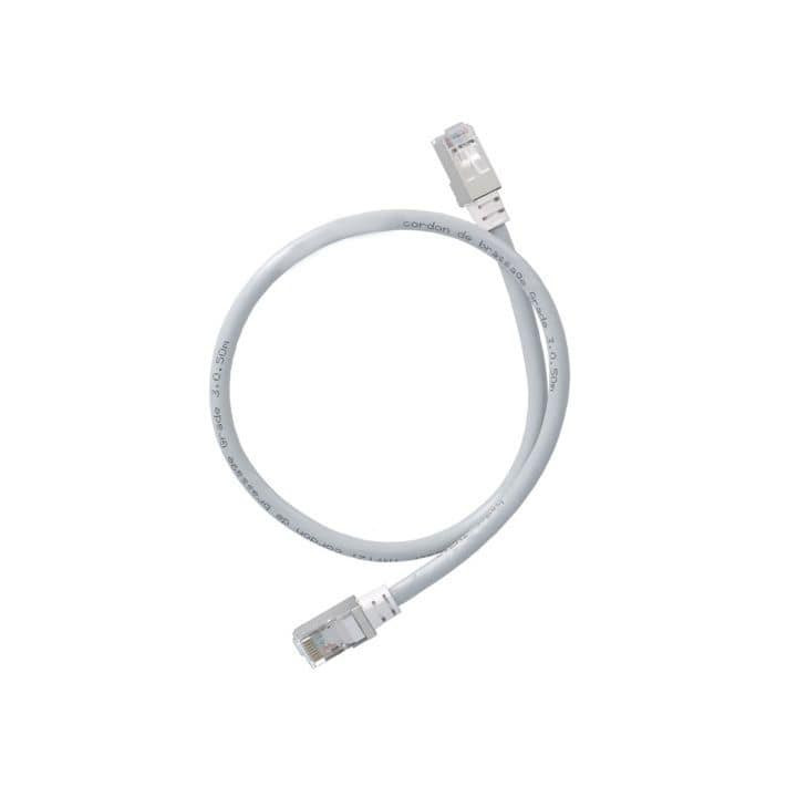 Cordon Cat6A S/Ftp Blanc 0,50M 500Mhz Lszh
