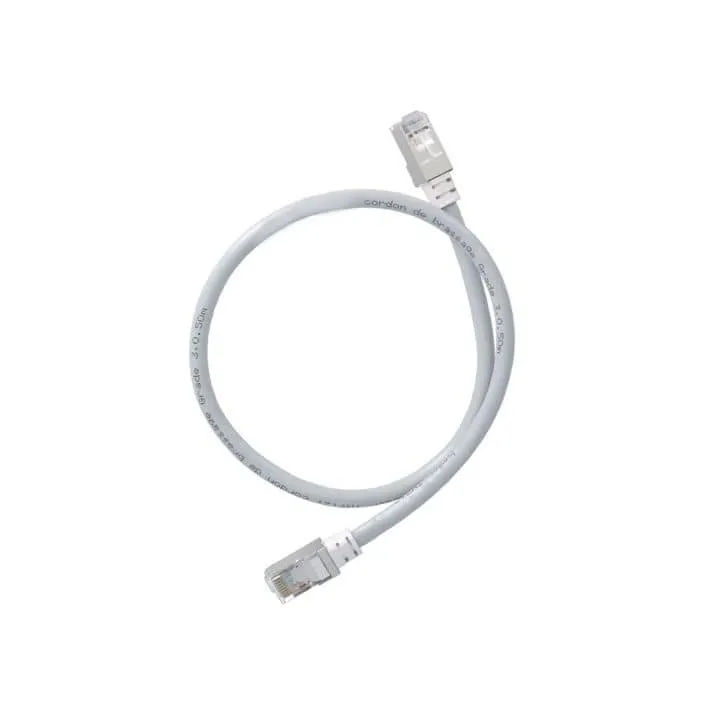 Cordon Cat6A S/Ftp Blanc 0,50M 500Mhz Lszh