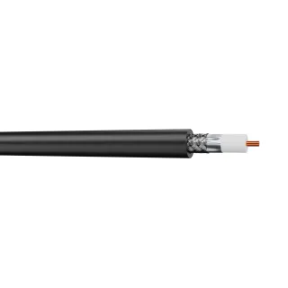 Câble coaxial extérieur 11Db 75Ohms Pe Noir Ext