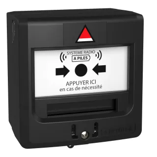 Boîtier Menace Noir À Pile Radio Adressable + Capot