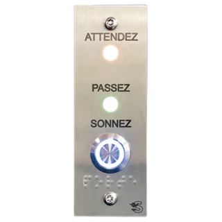 Sémaphore 115 X 40 2 Leds Bouton No + Braille Et Buzzer