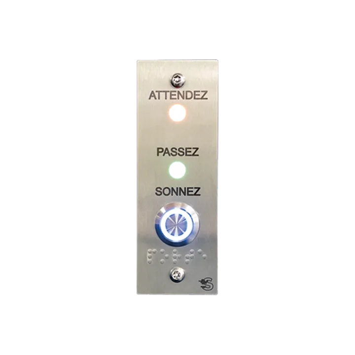 Sémaphore 115 X 40 2 Leds Bouton No + Braille Et Buzzer