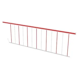 Lba 6-7 Grille Basse Articulée Alu De 4M00, Barreau Rouge/Blanc