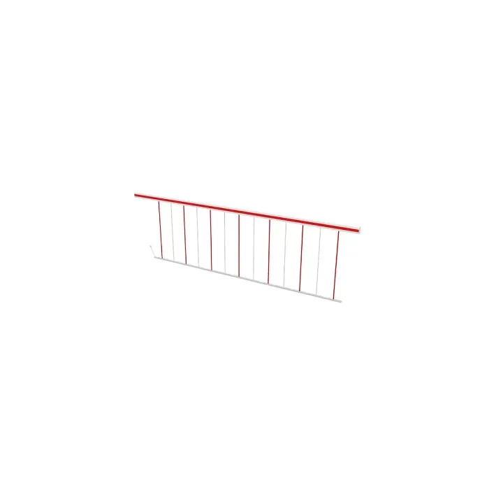 Lba 6-7 Grille Basse Articulée Alu De 4M00, Barreau Rouge/Blanc
