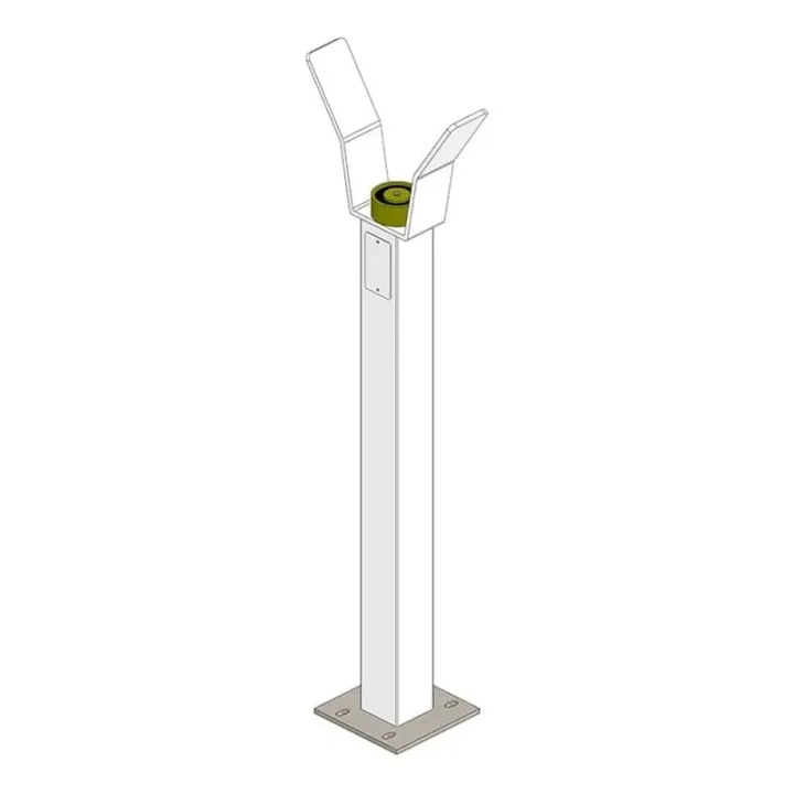 Reposoir 80X80 Peint Ral 9010 Antivandale+Ventouse Electromagne