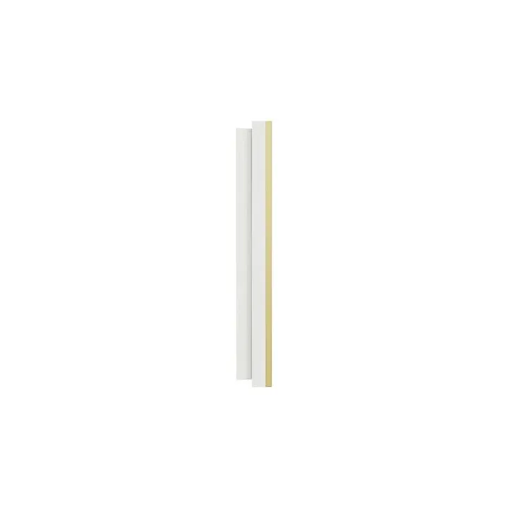 Plaque de finition 1 poste - effet Laiton support blanc