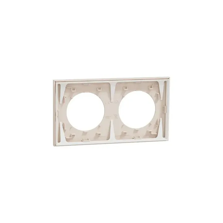 Plaque de finition 2 postes - couleur Beige sable