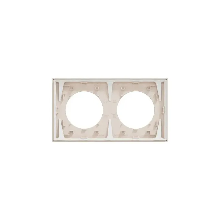 Plaque de finition 2 postes - couleur Beige sable