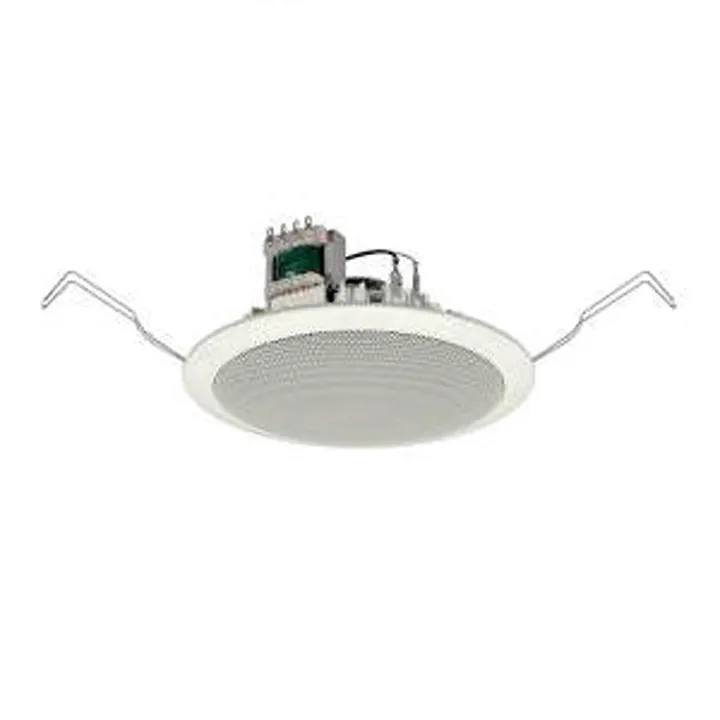 Plafonnier 6W-100V Blanc 192 Mm-Encast 17Cm-Hp 16Cm Grille Alum