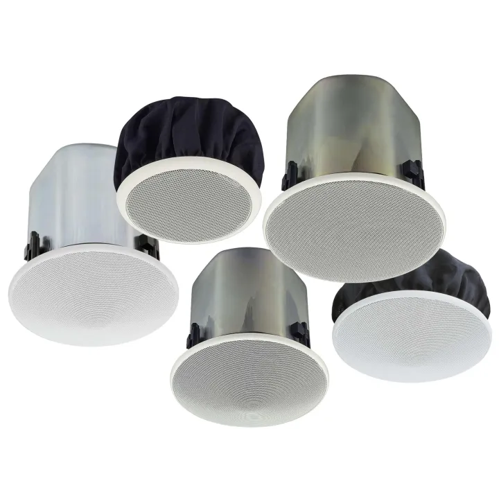 Haut-Parleurs Plafond Large Bande 6W-100V/4-16Ohm 2Voie Grille Blanche