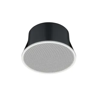 Plafonnier 6W-100V Rond 18 Cm-Hp 12 Cm Alum Noir Ral 9005, 94 D