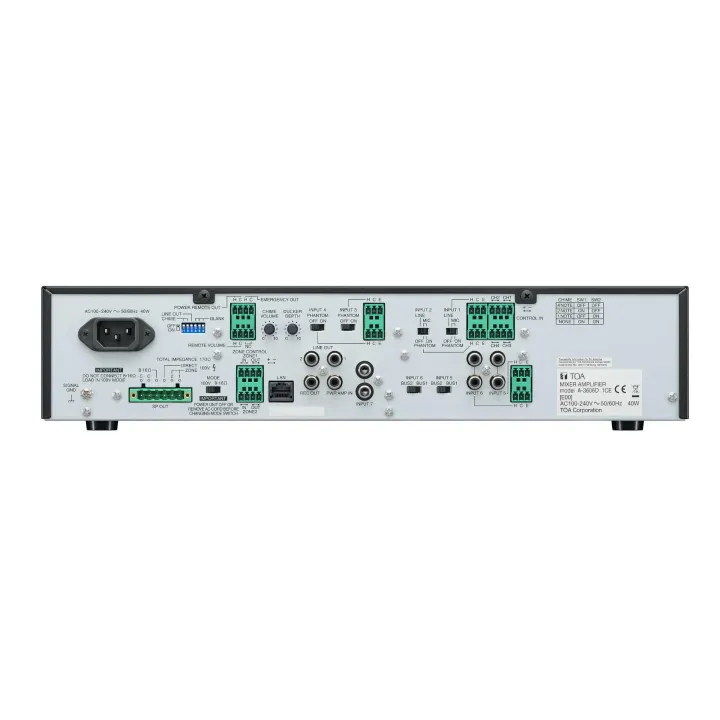 Amplificateur Mélangeur 240W, 2 Mic+1 Aux+2 Mic/Aux, 2 Mic/Aux Bus 1-2