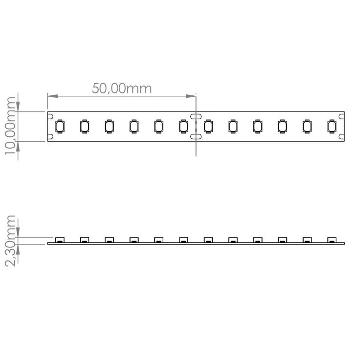 LR5299 RUBAN LED 10W 3000K IP20 24V 875LM IRC90 SECABLE TOUS LES 5CM