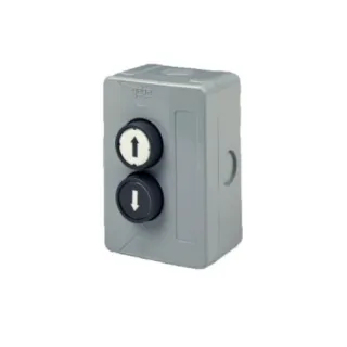 Kdt 2 Câblé Boîtier Gris, Boutons Poussoirs 2 No Et 2 Nf