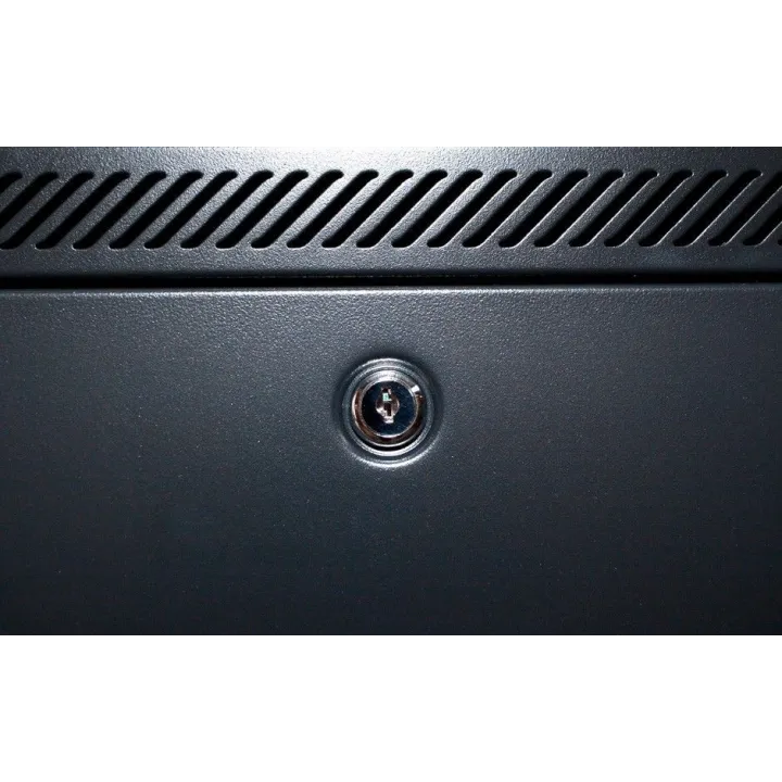 Coffret 19" Fixe 9U Profondeur 600 Noir Monté