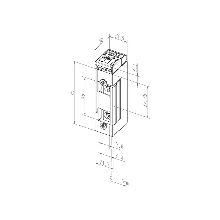 Gâche Spe73 05 Rr Ss Tet 12V