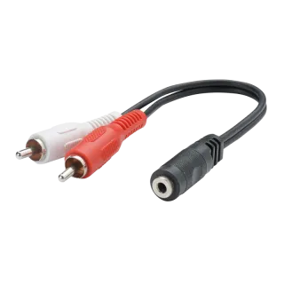 Adaptateur Jack 3 5 Fem Stéréo // 2 Rca Mâle 0M20