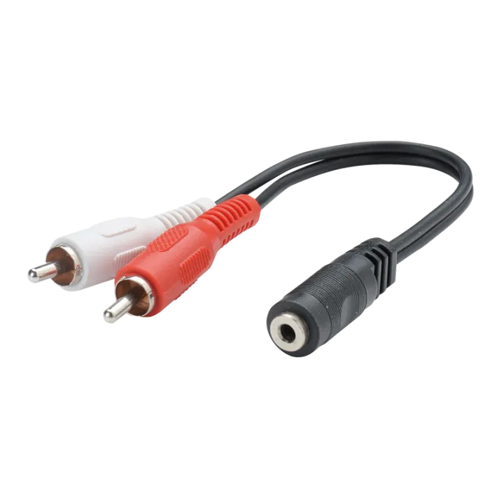 Adaptateur Jack 3 5 Fem Stéréo // 2 Rca Mâle 0M20