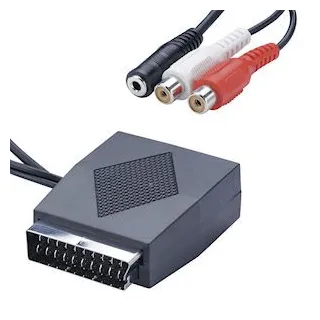 Adaptateur Peritel Gigogne/2Rcaf+1Jack3 5 F St