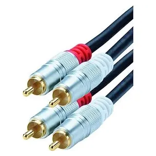 Cordon 2 Rca M/M-Prise Métal-Or20M