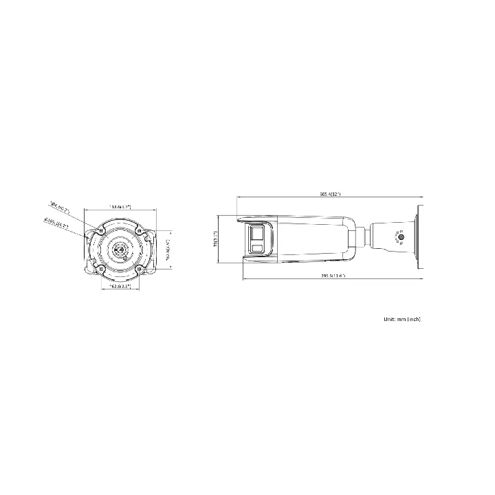 Ds-2Cd2T87G2P-Lsu/Sl(4Mm) Caméra Bullet Colorvu 180°, 8Mp, 130Db, Ip67