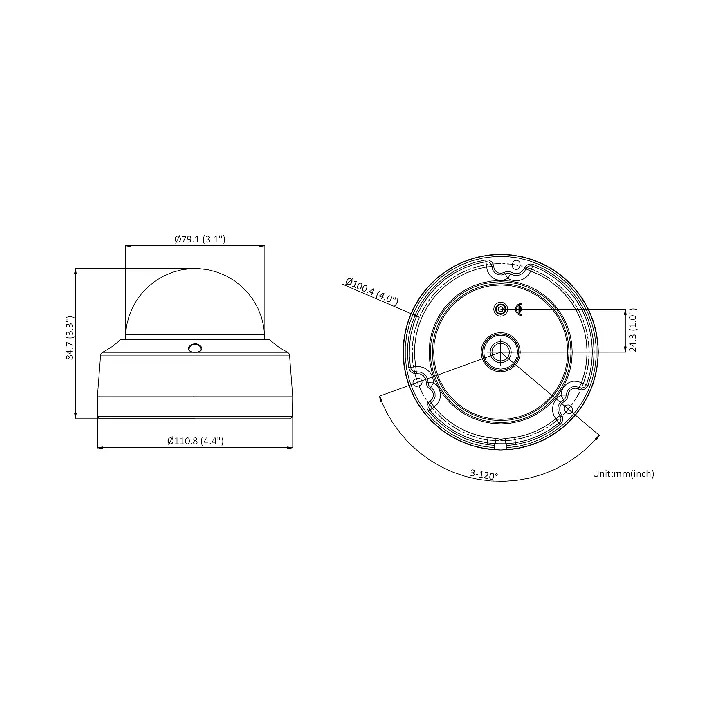 Ds-2Cd2143G2-I(2.8Mm) Caméra Dôme Ip Fixe 4Mp Acusense, Ir 30M