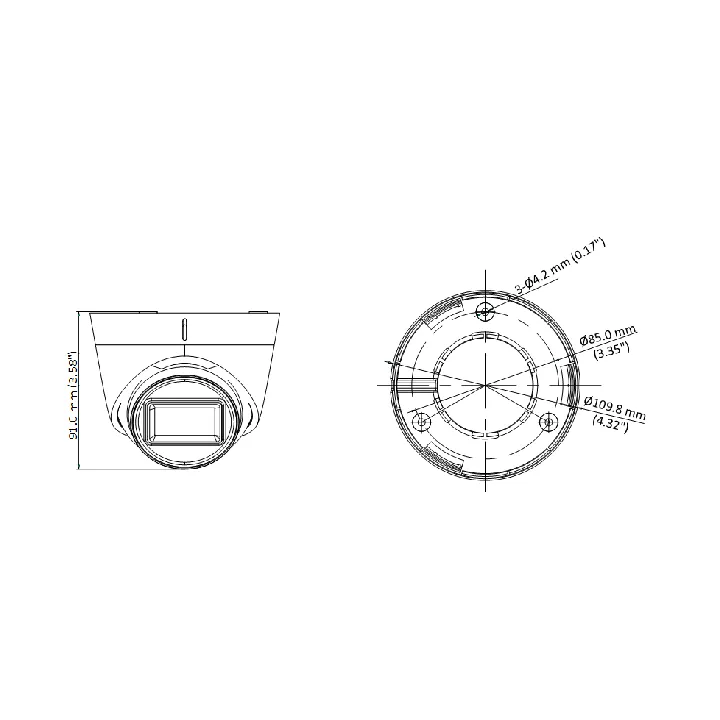 Ds-2Ce78H0T-It3E28Mm Caméra Turret Turbo 2.8Mm, 40Mir Ip67 Poc
