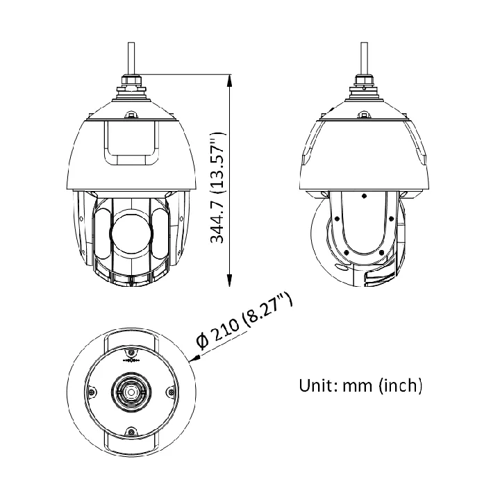 Ds-2De5425Iw-Aet5 Camera Ip Dome 4Mp Varifocale, Ip66, Ir 150M, Wdr 120Db