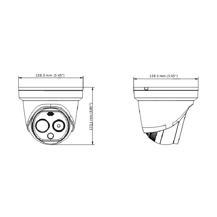 Ds-2Td1228-7/Qa Caméra Turret Bispectrum Périmétrique 4Mp 7Mm