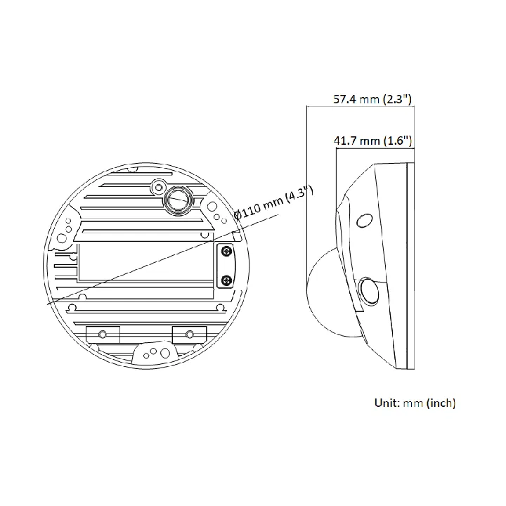 Ds-2Cd2543G2-Is28Mmdôme Plat Caméra 4Mp, Poe