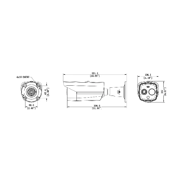 Ds-2Td2628-3/Qa Bullet Thermique Heatpro Bi-Spectrum, 256X192, 3Mm, Alarm/Audio
