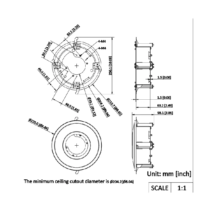 Ds-1227Zj-Dm32 Support Encastré