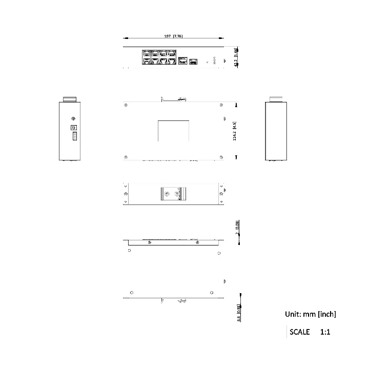Ds-3T1310P-Si/H Switch Manageable Industriel 8 Ports Poe +1Xrj45 +1Xsfp
