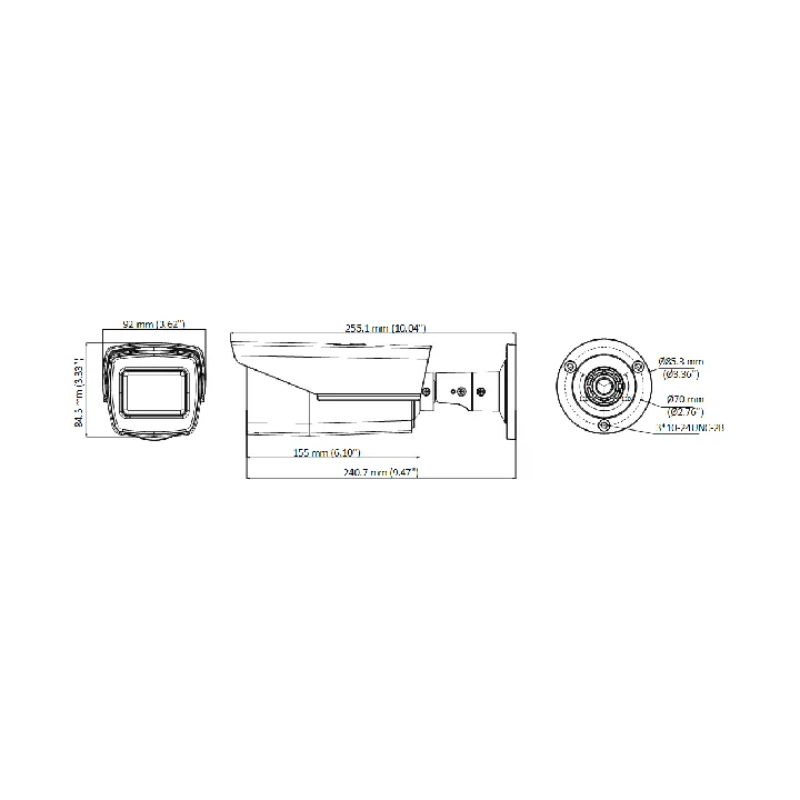 Ds-2Ce19H0T-It3Ze Hdoc Caméra Bullet 5Mp 27-135Mm Poc Ir40 Ip67