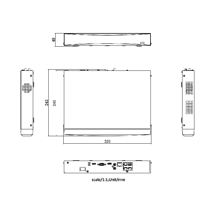 Ds-7604Nxi-K1/4Pd Enregistreur Nvr Acusense 4K 4-Ch Poe 1U De La Série K