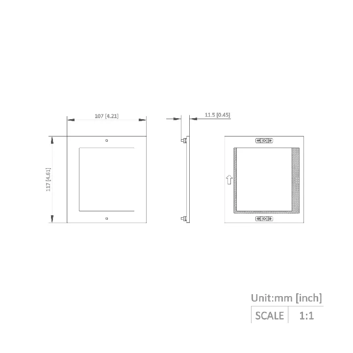 Support D'Encastrement 1 Module – Platine Modulaire, Finition Plastique /Plastic