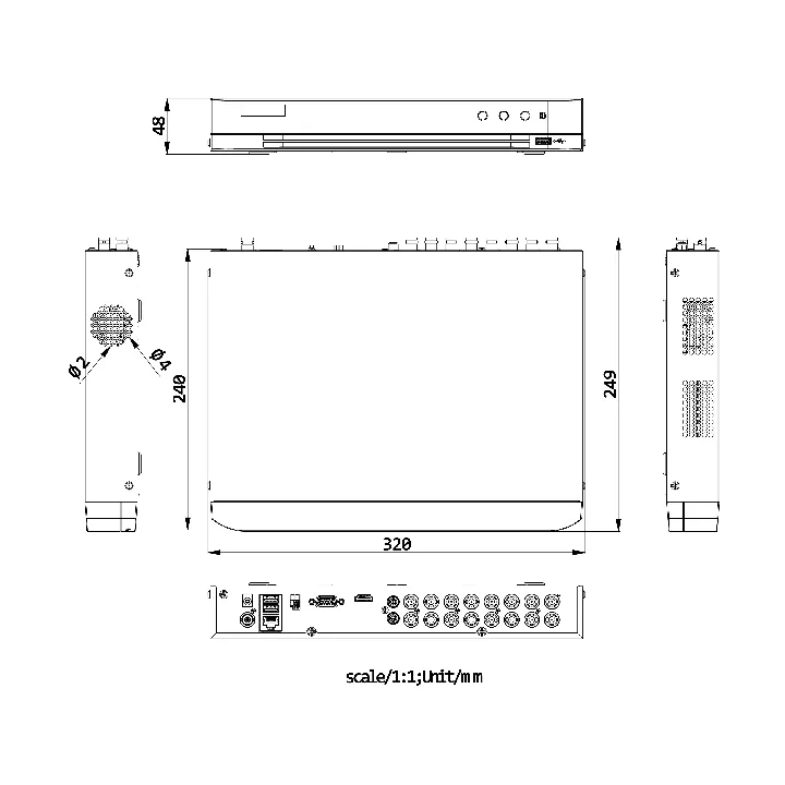 Ids-7216Hqhi-M1/Xt Enregistreur Numérique 16 Canaux 1080P 1U H.265 Acusense