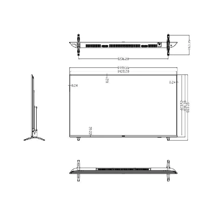 Ds-D5065Uc-C 65" Ecran 4K, Hdmi2, Vga1, Usb1, Build-In Speaker, 350