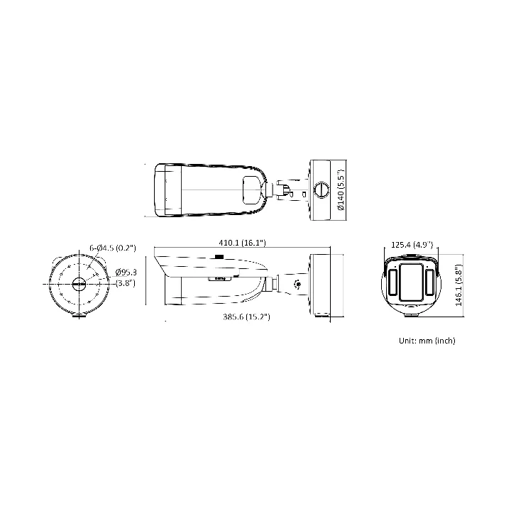 Ids-2Cd8A46G2-Xzhsy0832/4 Caméra Bullet 4Mp Deepinview Multi-Sensor
