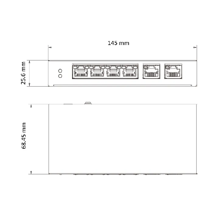 Ds-3E1106Hp-Ei Switch Manageable 4 Ports Poe + 2 Ports Rj45, Plug & Play 300M
