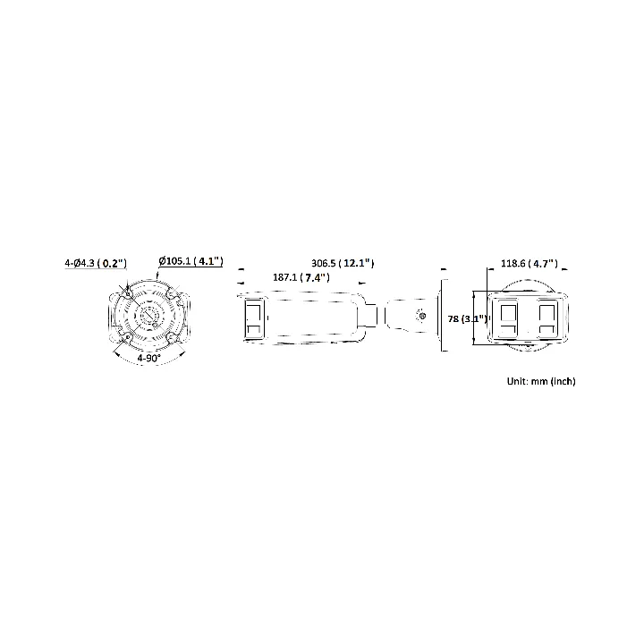Caméra Bullet Fixe Panoramique 4 Mp Acusense Avec Alarme Visuelle Et Audio Intégrée