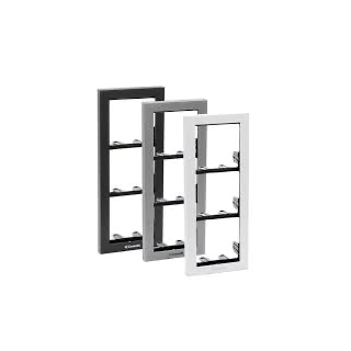 Cadre porte-modules 3 modules Couleur argent