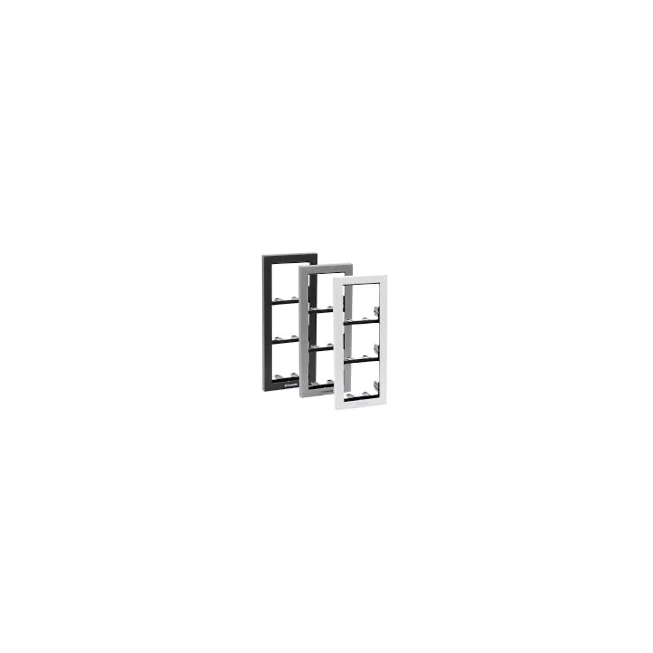 Cadre porte-modules 3 modules Couleur argent